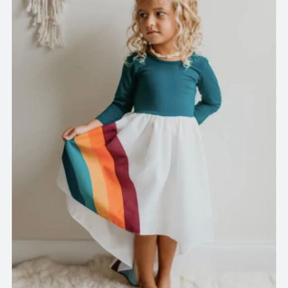 Oopsie Daisy Girls Rainbow Dress Size 12 - Picture 1 of 9